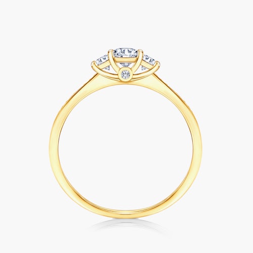 Pierścionek zaręczynowy Dream: złoty, biały szafir